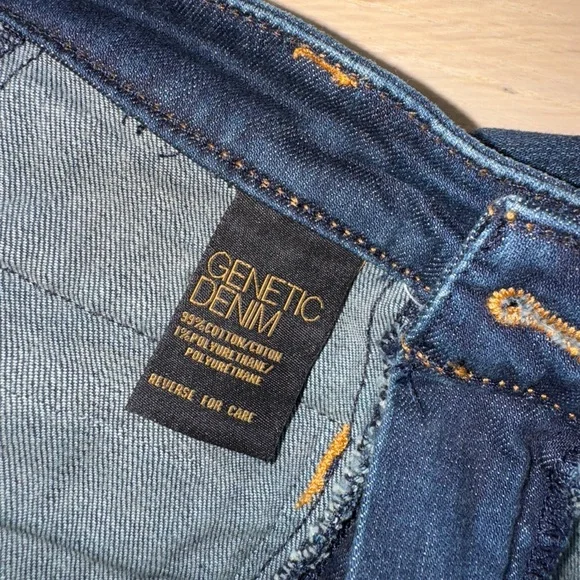 Genetic Denim The Adriane Mid-Rise Quilted Bell Jeans Dark Seafoam Size 24 NWT - Picture 9 of 10